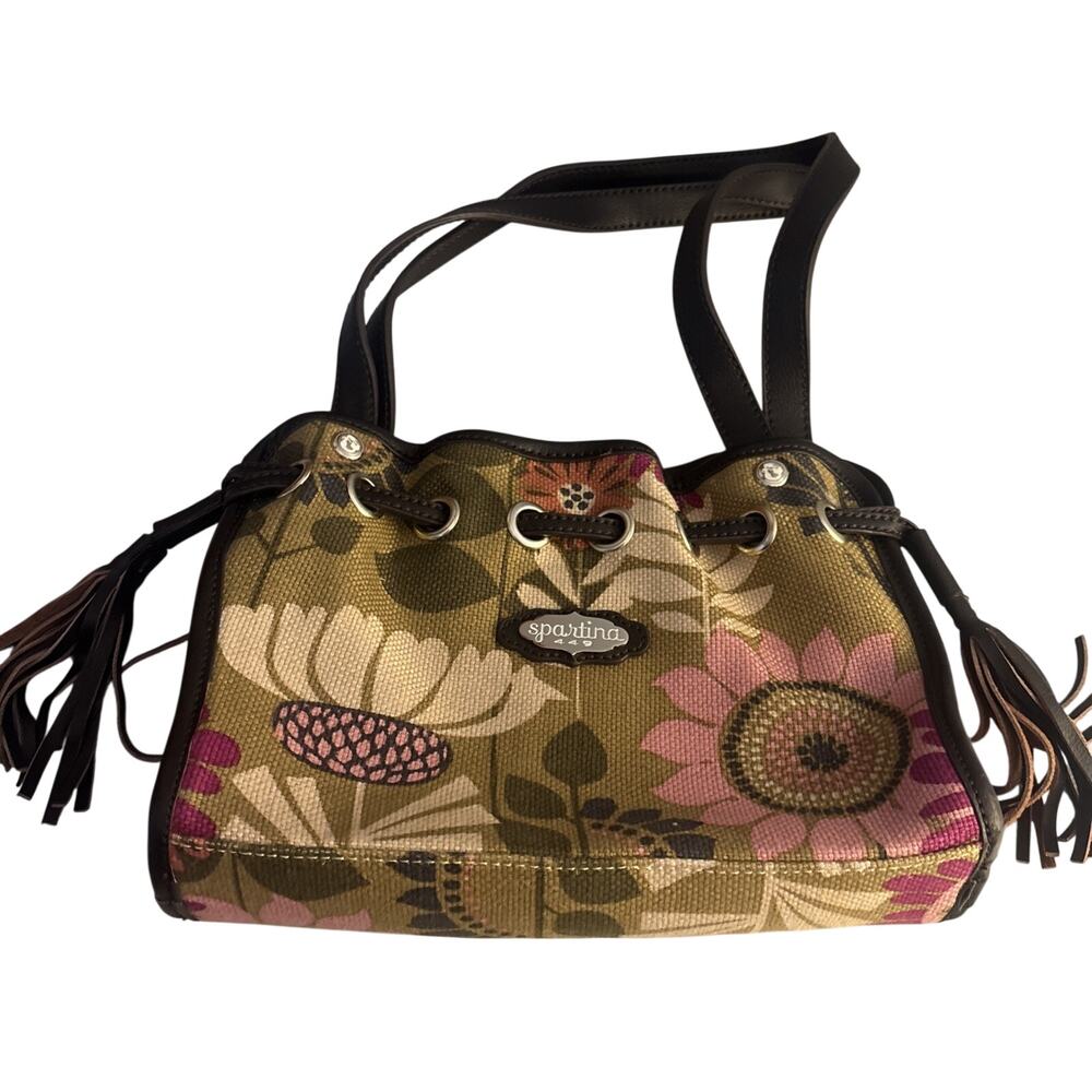 Spartina 449 Drawstring Floral Shoulder Strap Purse